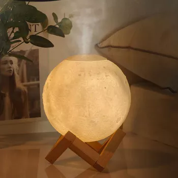 USB Moon Lamp Humidifier Diffuser: Mist, Light & Aroma
